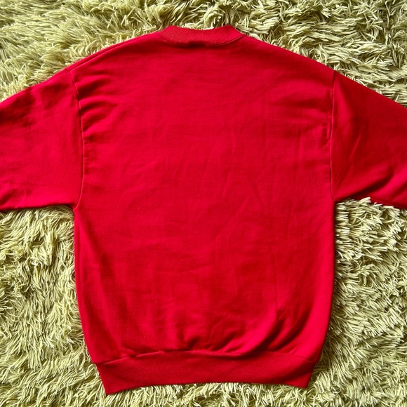 Vintage Red Embroidered Merry Christmas Y’all Sweatshirt - Picture 4 of 8